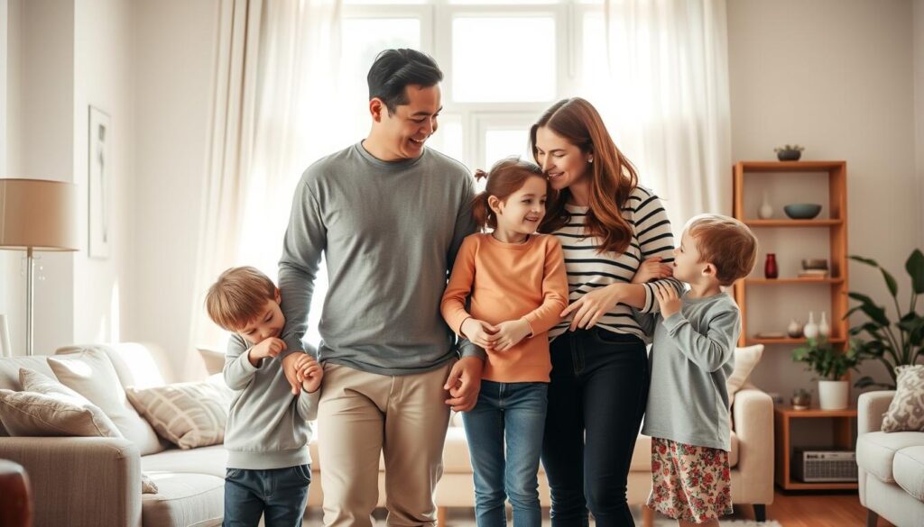 Baim Wong dan Paula Verhoeven dengan anak-anak mereka