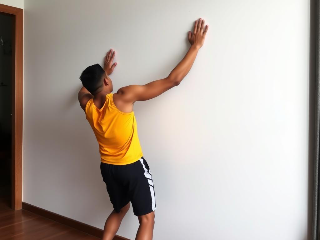 Gerakan wall slide untuk melatih postur Gerakan wall slide untuk melatih postur