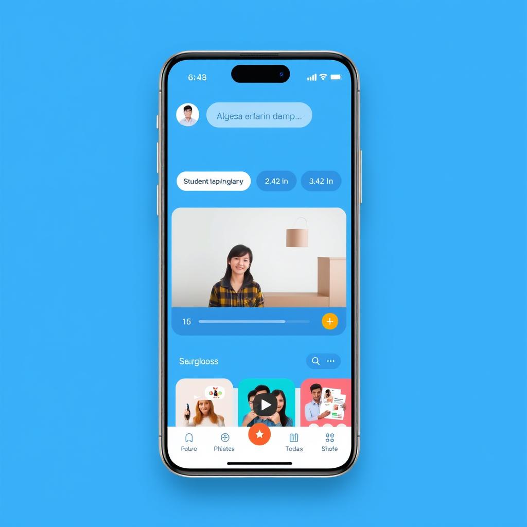 Interface aplikasi Ruangguru dengan fitur video pembelajaran Interface aplikasi Ruangguru dengan fitur video pembelajaran
