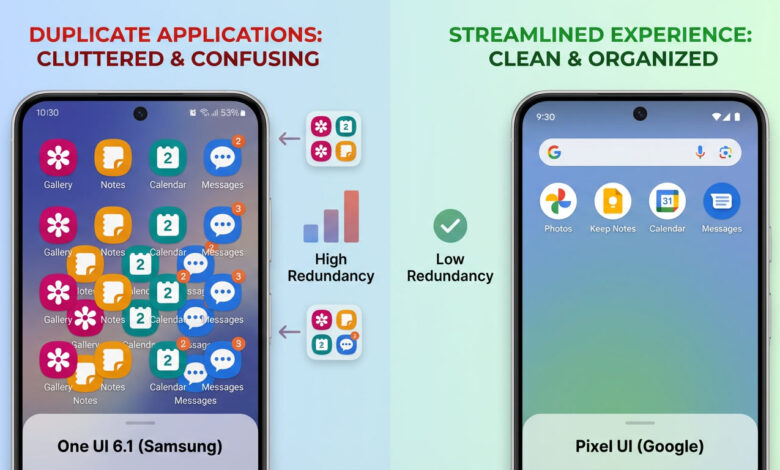 Aplikasi duplikat Samsung Pixel